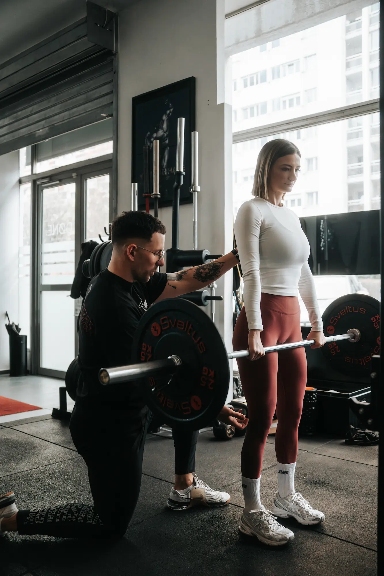 Coach sportif Nicolas De Ieso en séance avec un client à Genève